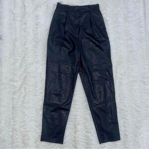 MaxMara Black Pleather Trousers
